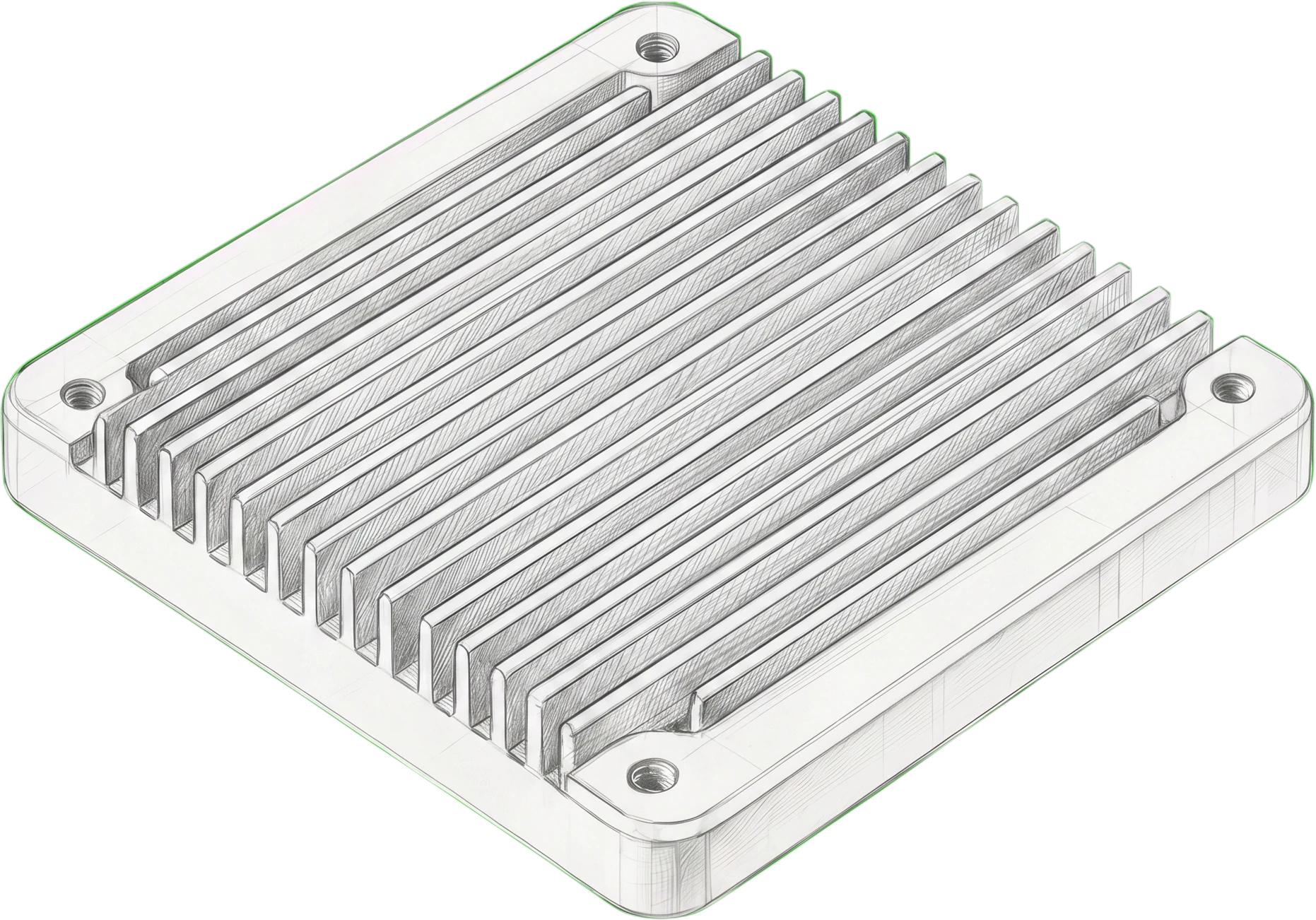 Heatsink layer of the truesilver hardware stack.